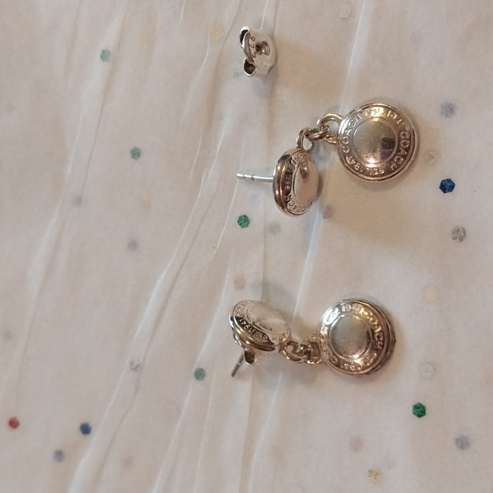 Coach sterling silver earrings